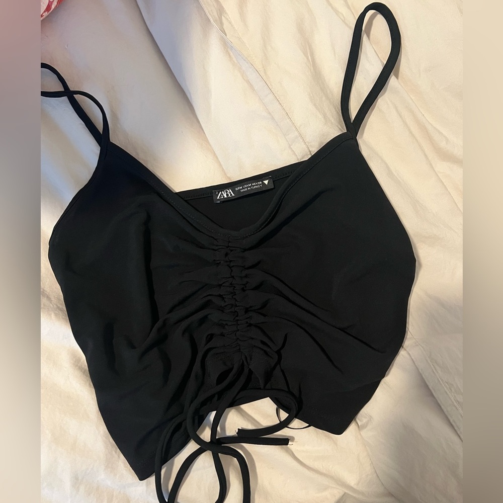 Black Zara Crop Tank